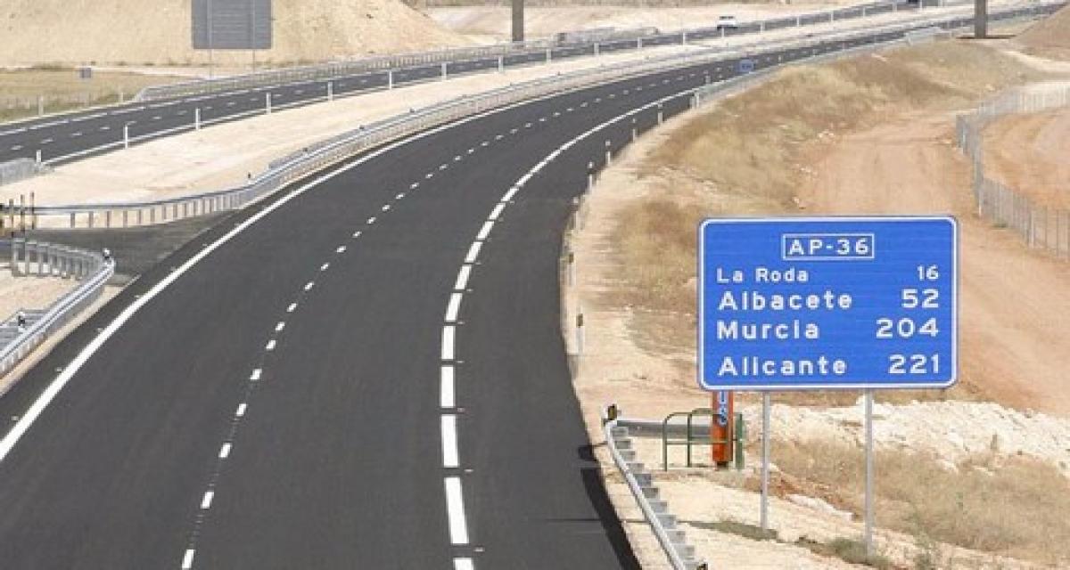 L'Espagne abaisse la limitation de vitesse sur autoroutes