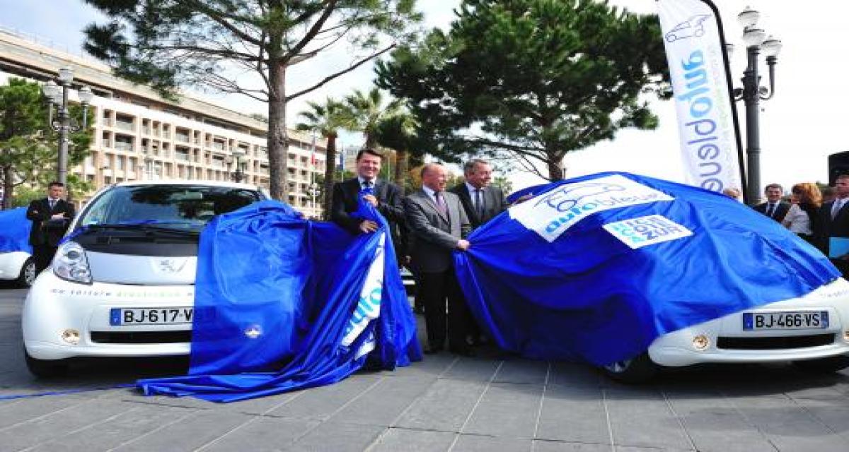 Peugeot installe ses iOn à Nice avec Autobleue