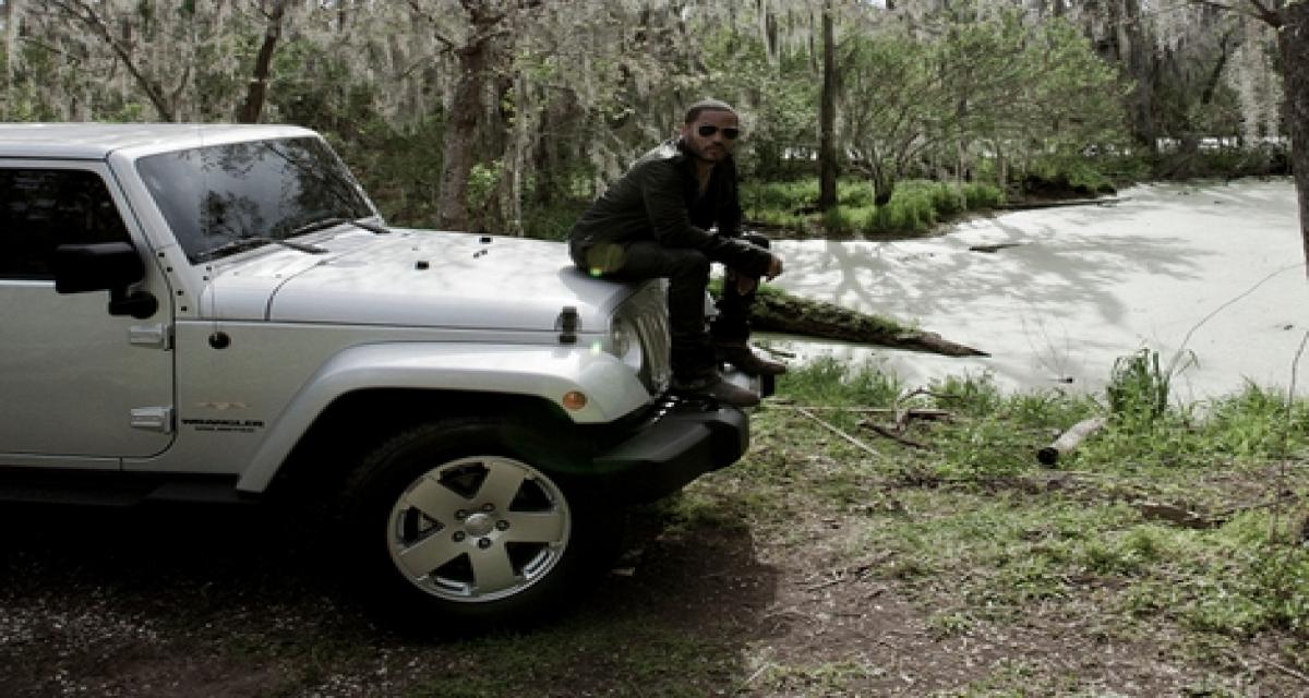 Lenny Kravitz homme sandwich chez Jeep (vidéo)
