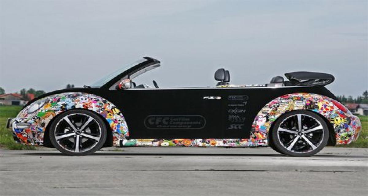 CFC habille la VW New Beetle : entre pop art, style hippie, etc