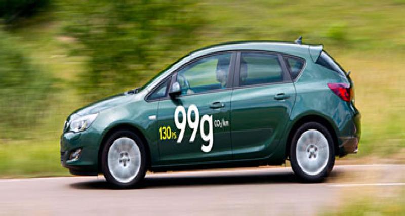  - L'Opel Astra passe à 99g/km