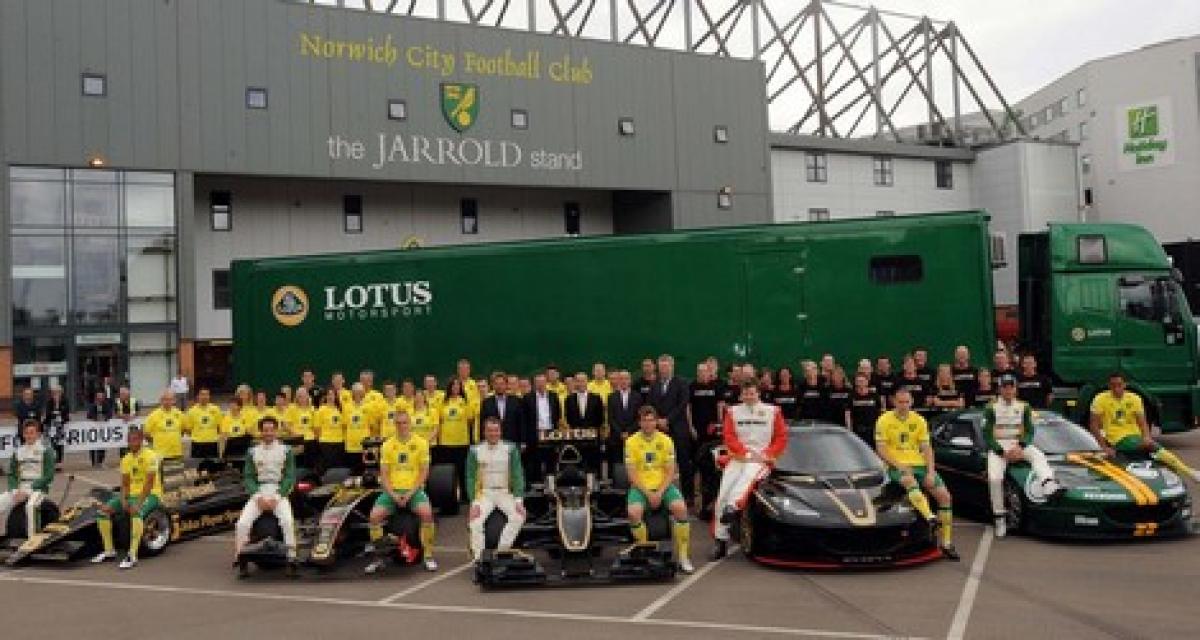 Lotus va sponsoriser le club de football de Norwich City