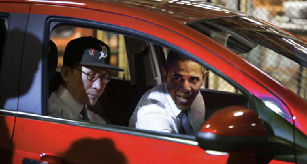 Barack Obama en visite à l'usine GM d'Orion
