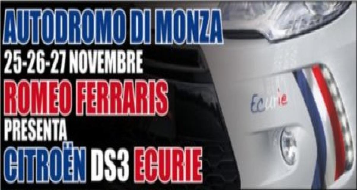 La DS3 Ecurie présentée demain à Monza