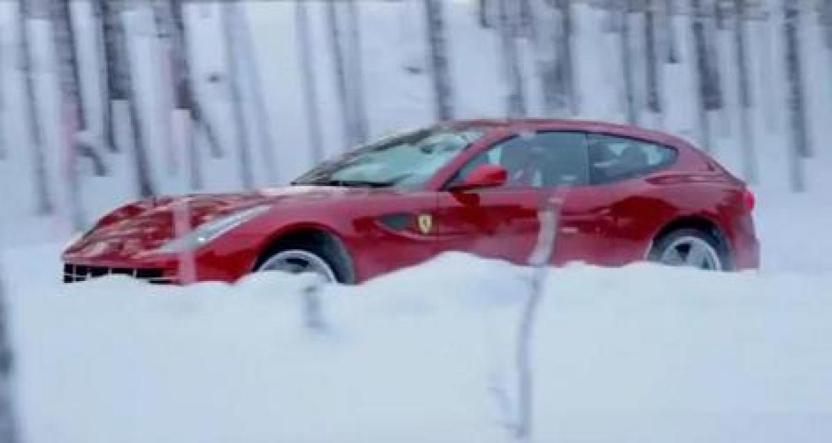 Sur neige, Markku Alen en Ferrari FF (vidéo)