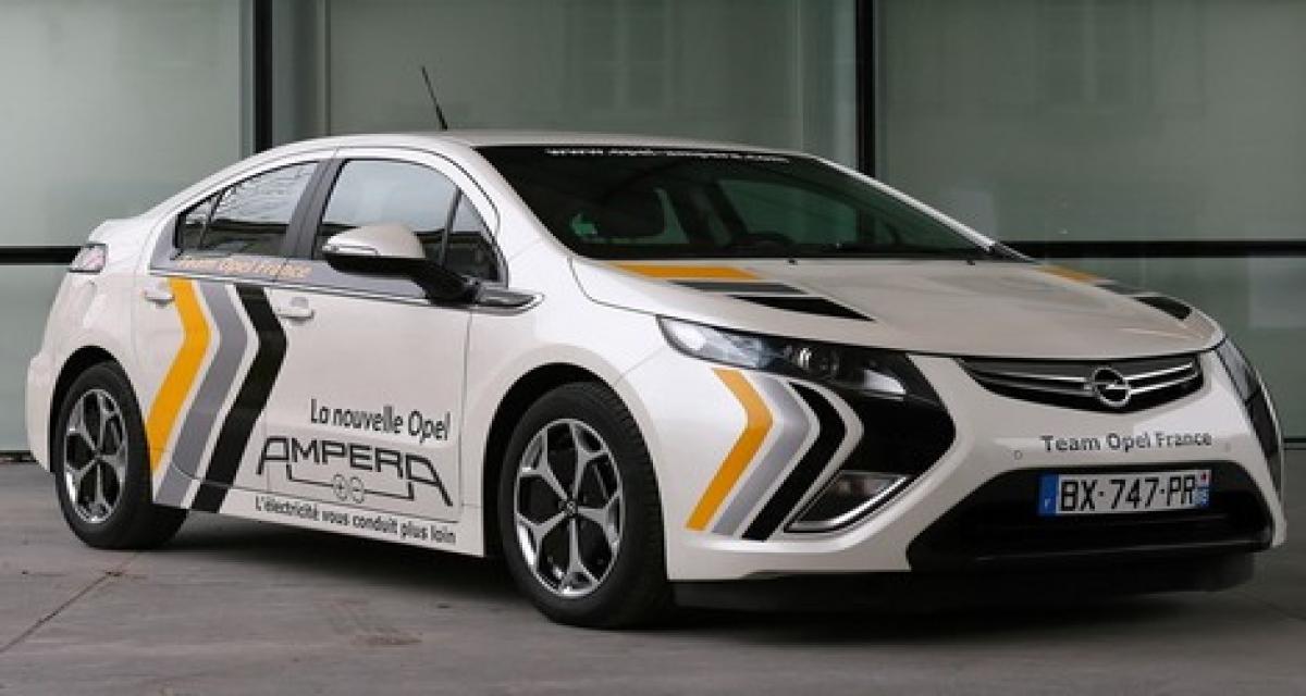 Trois Opel Ampera au rallye Monte-Carlo des énergies nouvelles