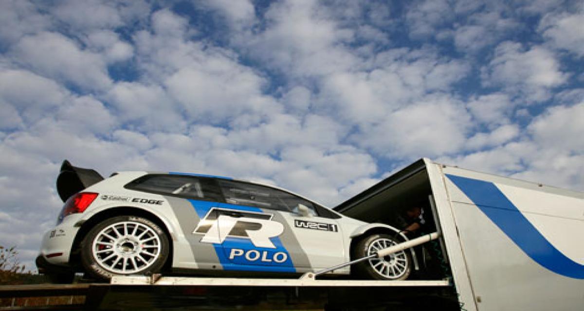 Les premiers essais de Sébastien Ogier sur neige avec la Polo R WRC