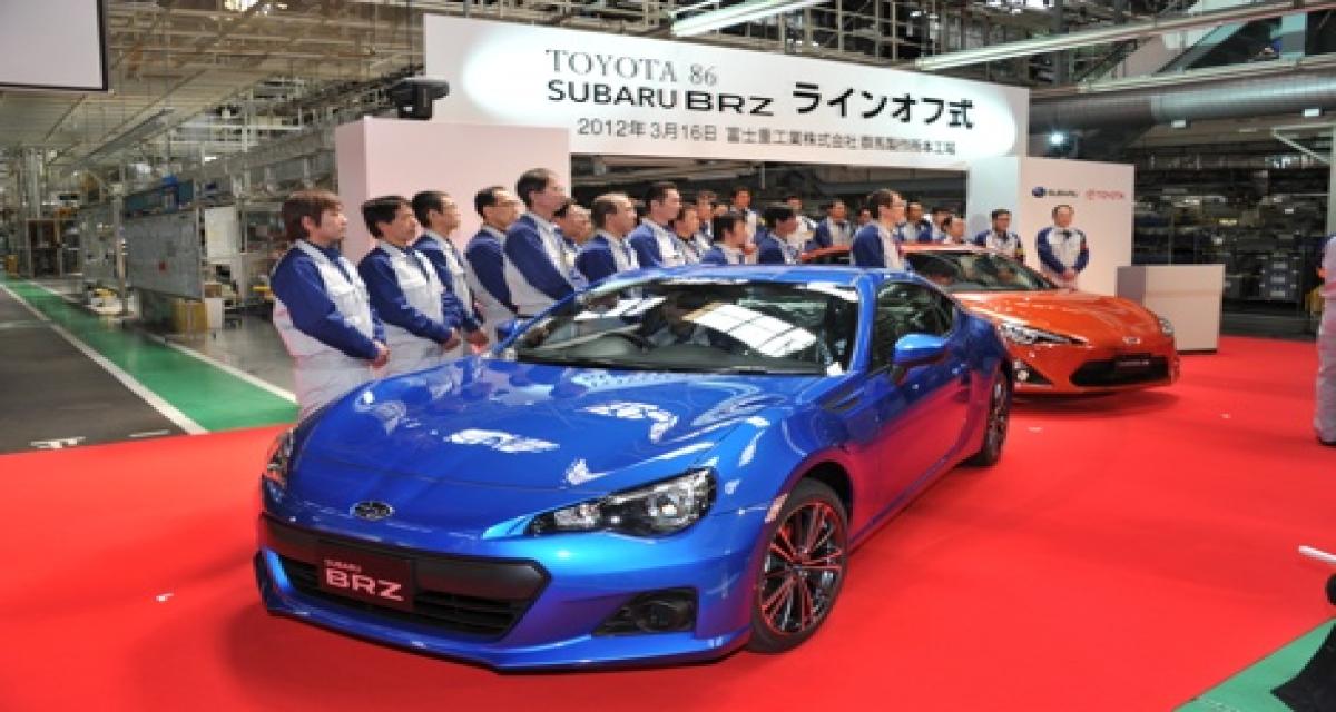 La production de la Toyota 86/Subaru BRZ débute