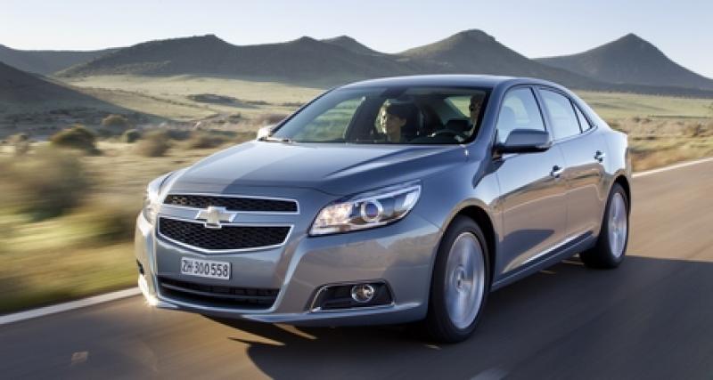  - Bilan premier trimestre 2012 : Chevrolet Europe à la hausse