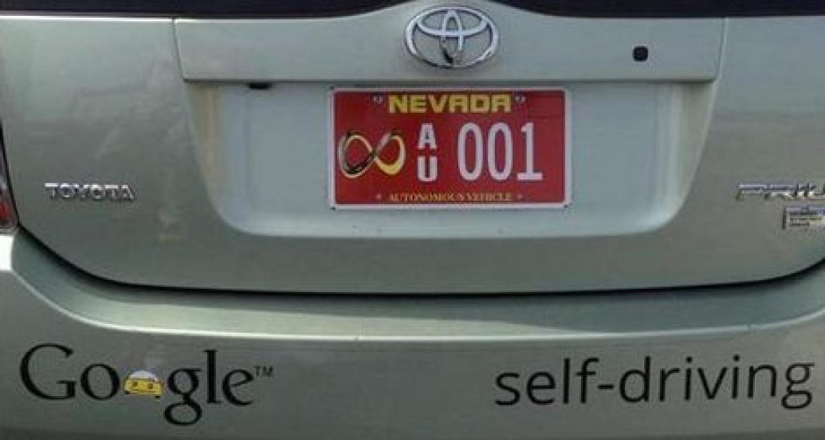 La Toyota Prius / Google Car immatriculée dans le Nevada