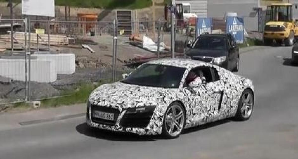 Spyshot : l'Audi R8 restylée et camouflée aperçue (vidéo)