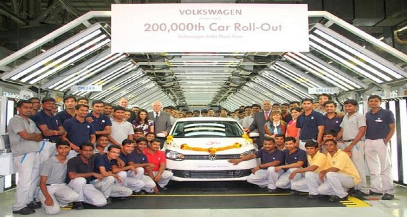  - Inde: Volkswagen produit sa 200 000e voiture et l'exporte