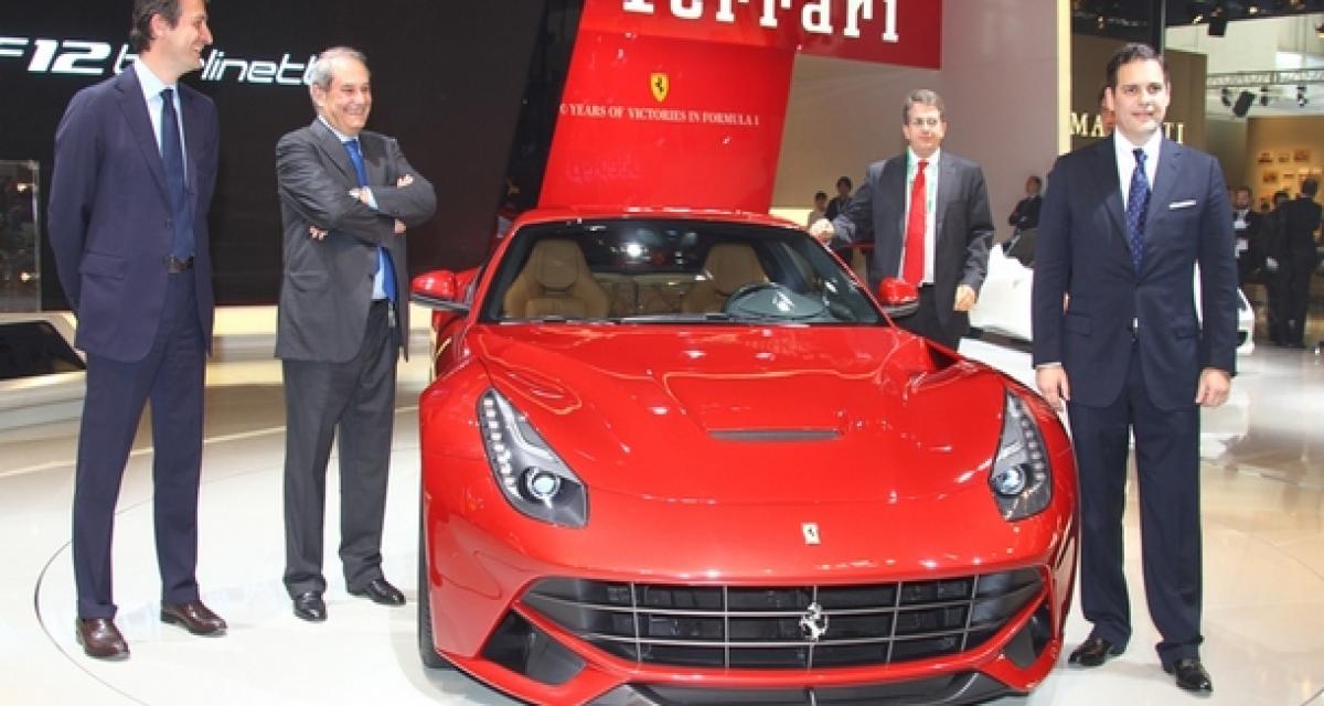 Ferrari : vers un exercice/bilan record en 2012