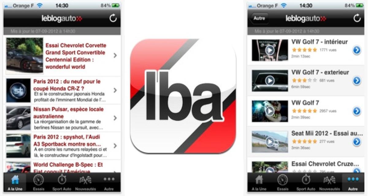 La nouvelle version de l'application iOS du blog auto est avancée