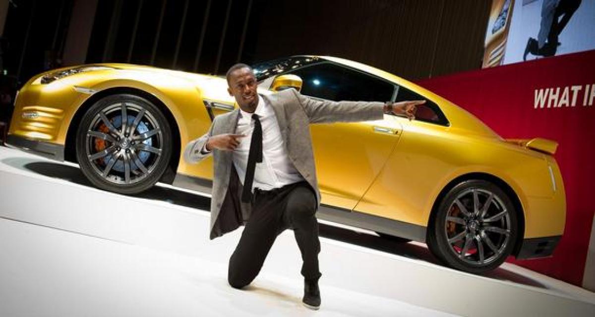 Une Nissan GT-R dorée Usain Bolt aux enchères