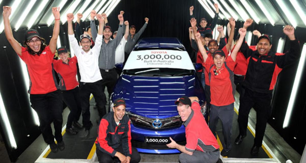 3 millions de Toyota produites en Australie