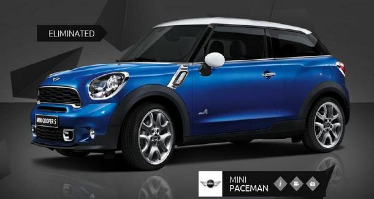 Plus belle voiture de l'année 2012 : Mini Paceman hors course
