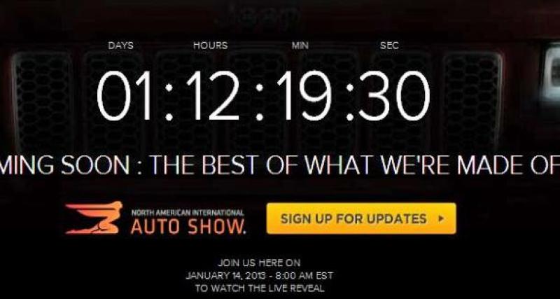  - Detroit 2013 : le Jeep Grand Cherokee restylé s'annonce