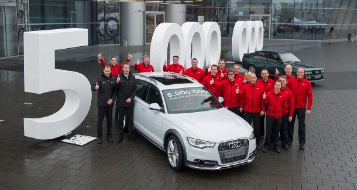 5 millions d'Audi quattro produites