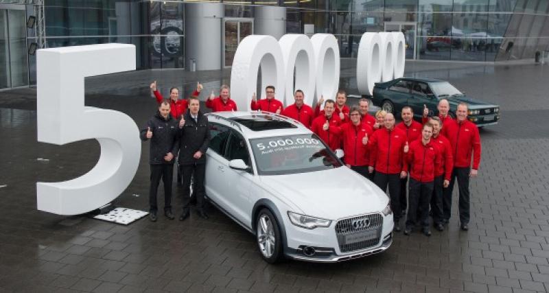  - 5 millions d'Audi quattro produites