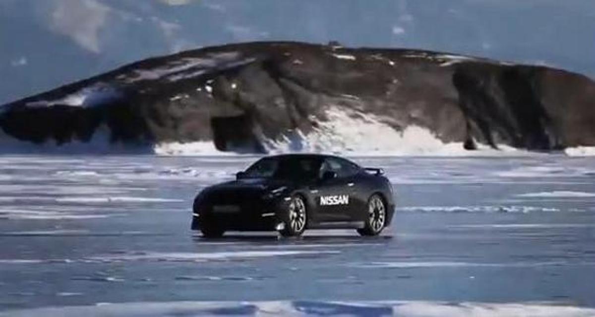 A 295 km/h en Nissan GT-R sur le lac Baïkal (vidéo)