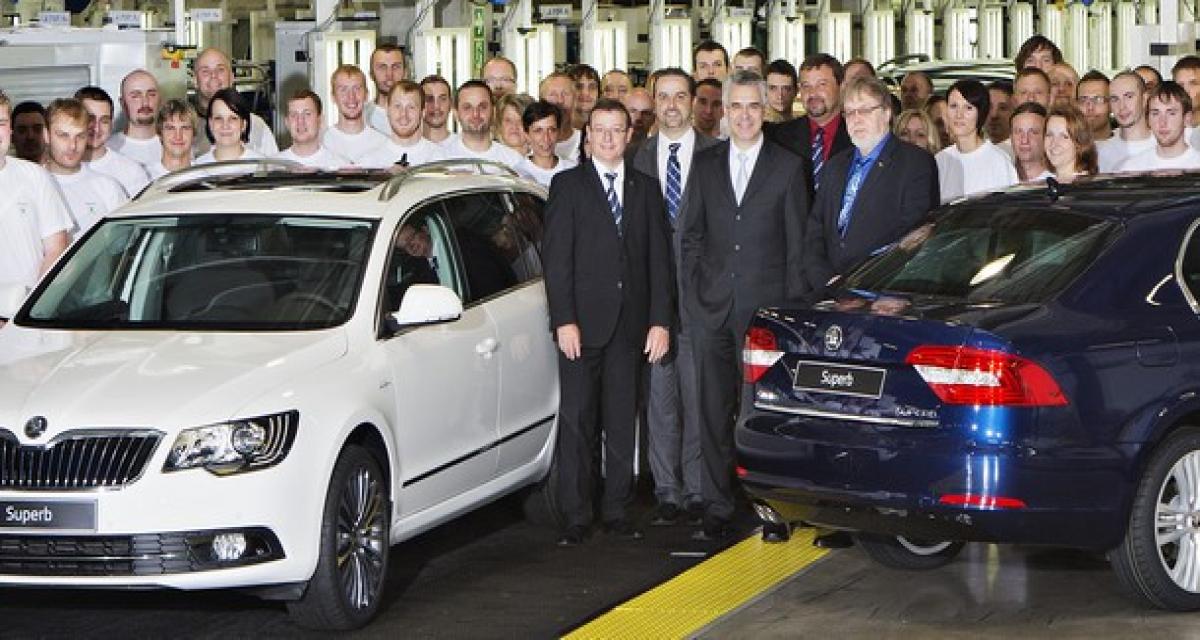 La production de la Škoda Superb démarre