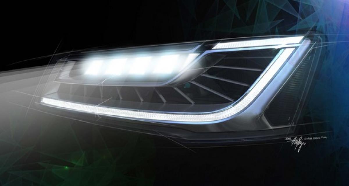 L'Audi A8 laisse découvrir son regard Matrix LED