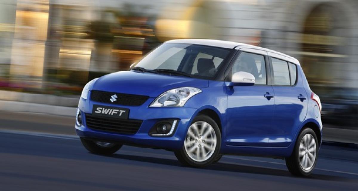 Suzuki Swift restylée : gamme et tarifs