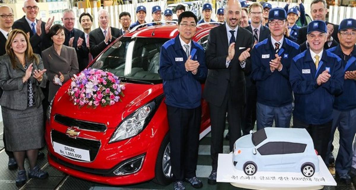 Chevrolet Spark : un million d'unités produites en Corée du Sud