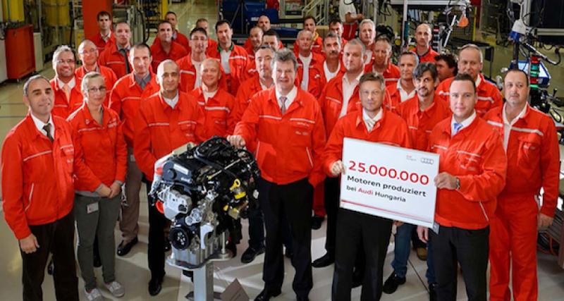  - Audi a produit 25 millions de moteurs en Hongrie 