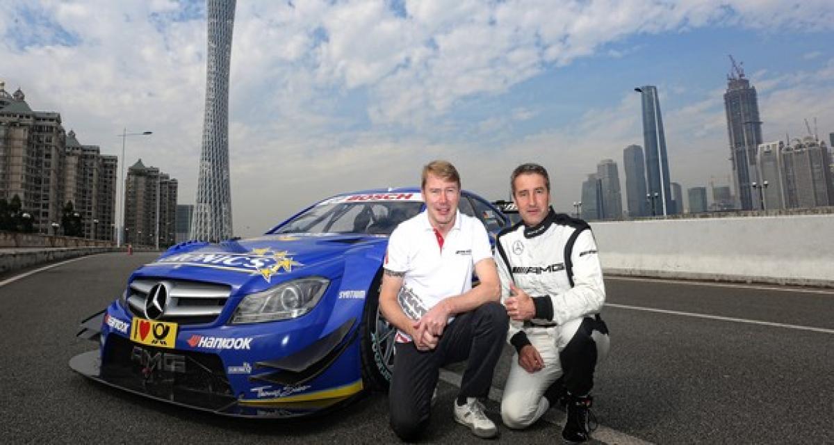 Mika Häkkinen et Bernd Schneider, ambassadeurs du DTM en Chine