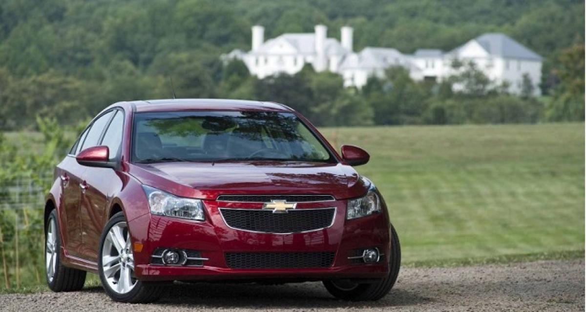 GM : des modèles de Chevrolet Cruze frappés d'interruption de commercialisation