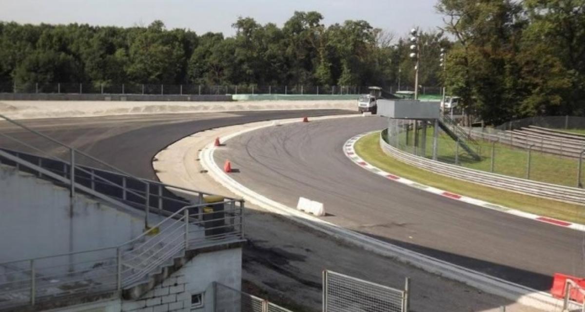 Monza, la Parabolica bitumée : 