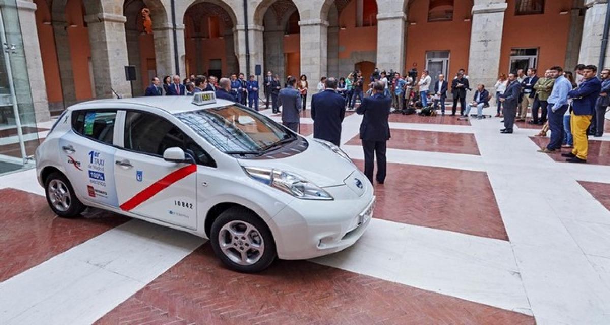 De nouveaux taxis électriques Nissan en Espagne