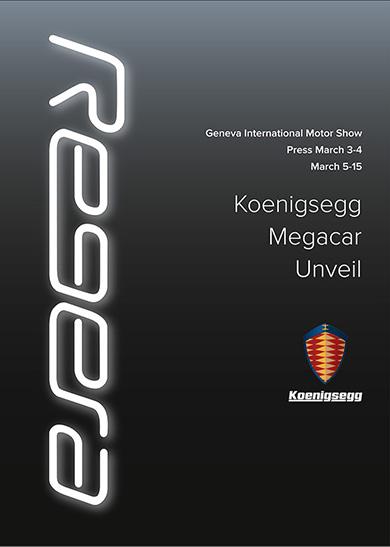  - Genève 2015 : Koenigsegg avec 2 nouveautés dont la Regera 1