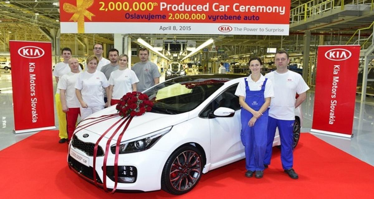 Kia : 2 millions d'unités produites en Europe