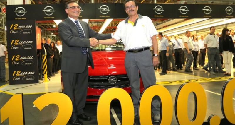  - Opel Figueruelas : 12 millions d'unités au compteur