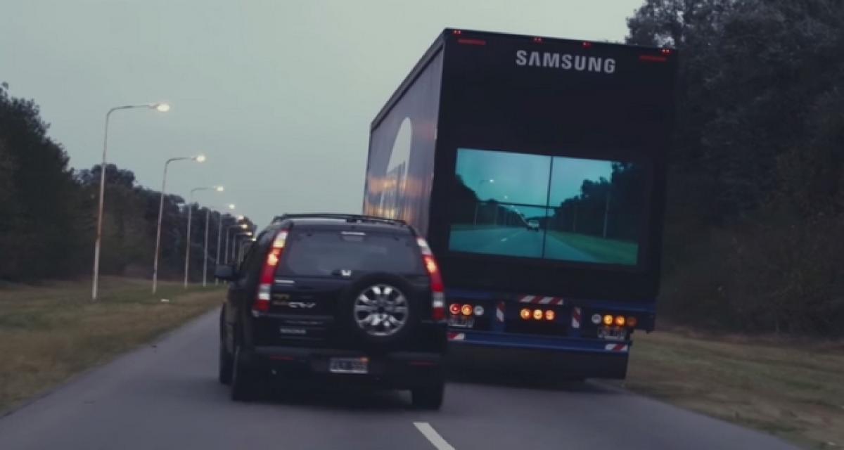 Le Safety Truck par Samsung pour doubler plus facilement