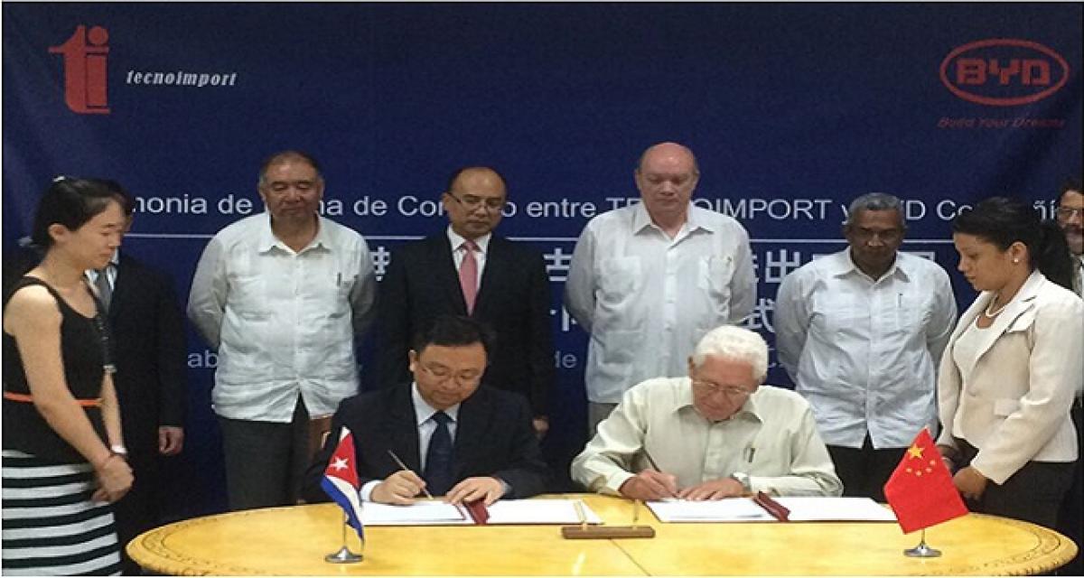 Le chinois BYD signe un contrat avec Cuba pour le marché de location