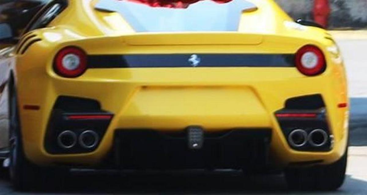 Spyshot : la super Ferrari F12 vue de l'arrière