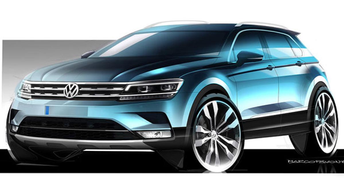 Francfort 2015 : le Volkswagen Tiguan s'esquisse