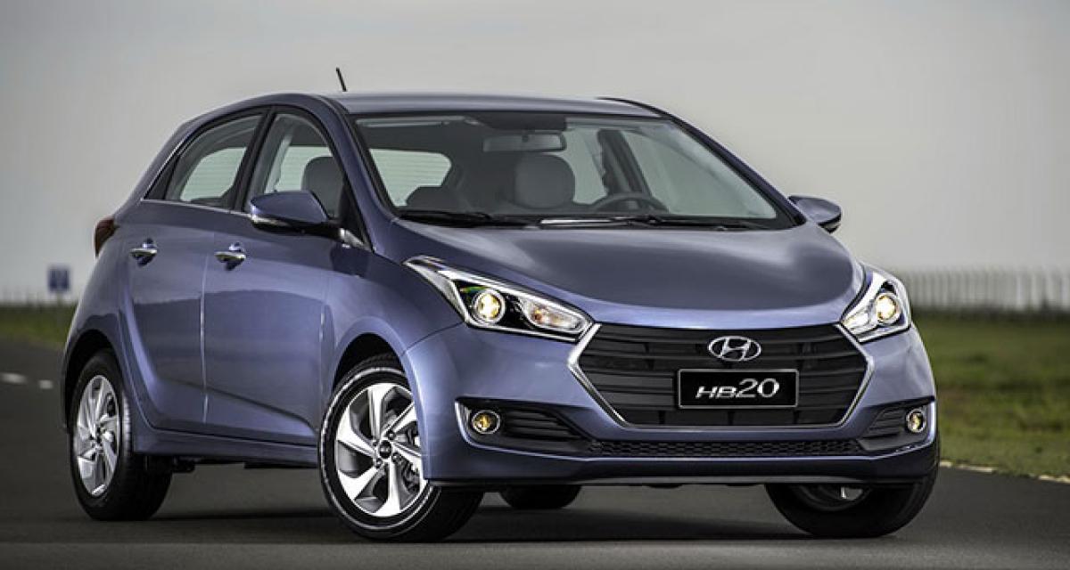 Coup de frais pour la Hyundai HB20 au Brésil
