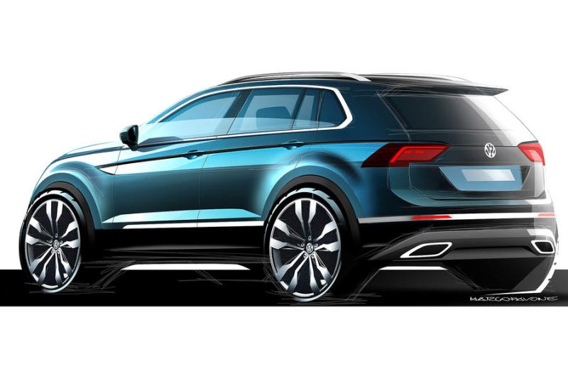  - Francfort 2015 : le Volkswagen Tiguan s'esquisse 1