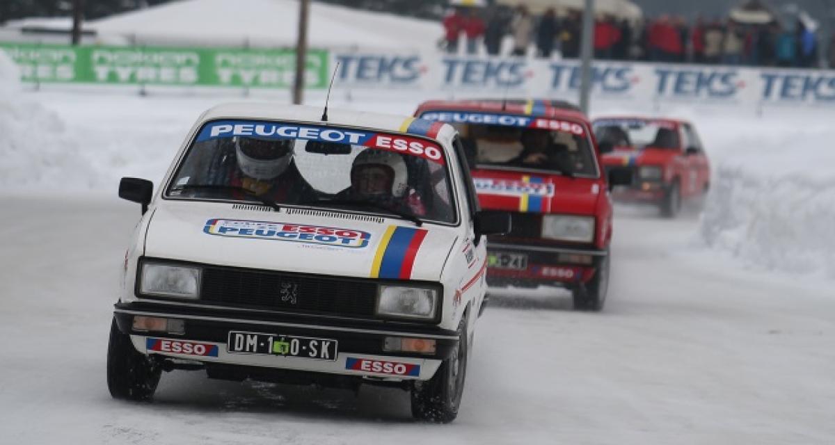 A Serre Chevalier, les Peugeot 104ZS renouent avec la tradition de la Coupe 104 sur glace.