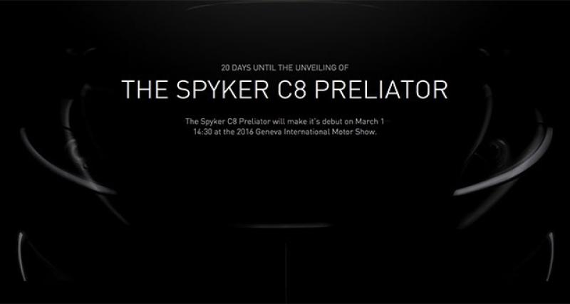  - Genève 2016 : Spyker C8 Preliator