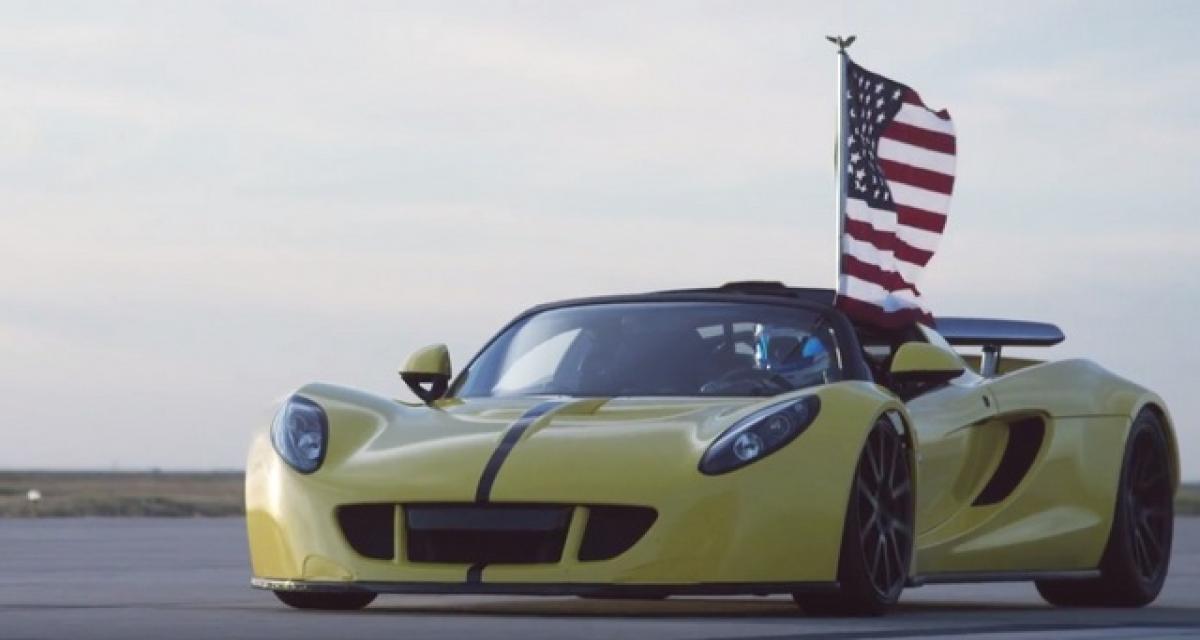 Hennessey Venom GT Spyder : record du monde décoiffant