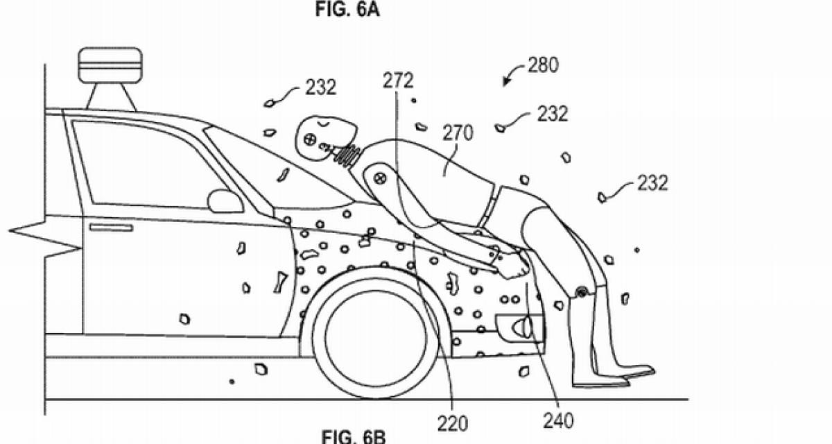 Google : un brevet pour un capot adhésif en cas de choc piéton
