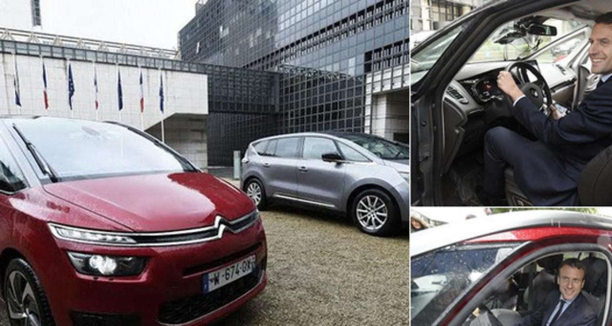 Emmanuel Macron teste la conduite autonome avec PSA et Renault