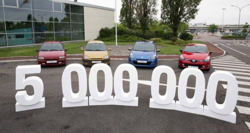  - 5 millions de Renault Clio à Flins