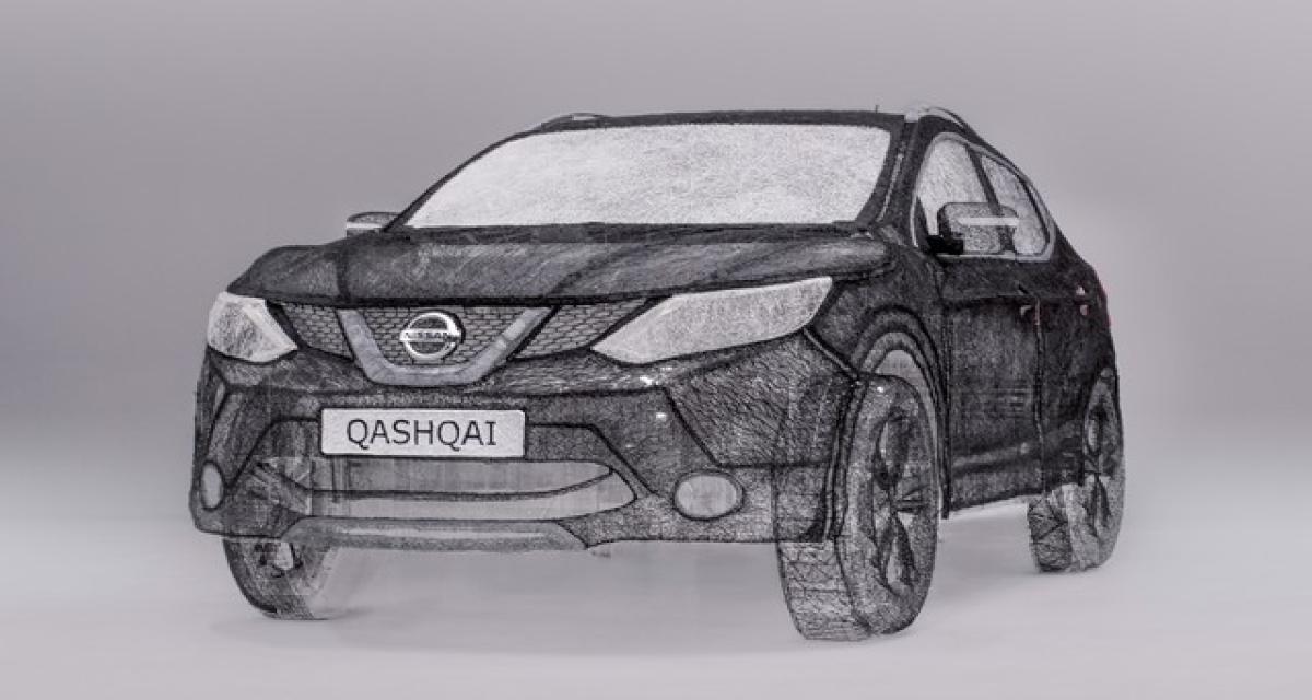 Un Nissan Qashqai créé avec un stylo 3D